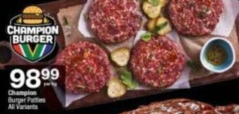 Checkers Champion Burger Patties offer