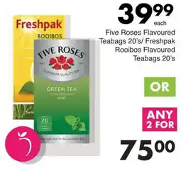 Save Five Roses Flavoured Teabags/ Freshpak Rooibos Flavoured Teabags offer