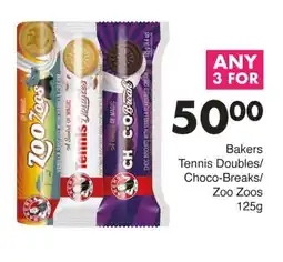 Save Bakers Tennis Doubles/ Choco-Breaks/ Zoo Zoos offer