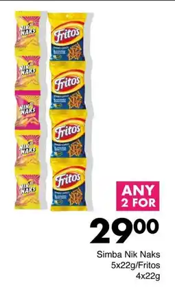 Save Simba Nik Naks/ Fritos offer