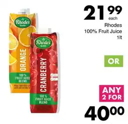 Save Rhodes 100% Fruit Juice offer