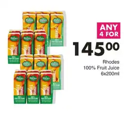 Save Rhodes 100% Fruit Juice offer