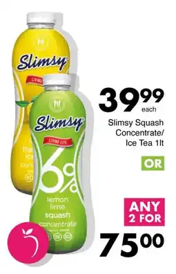 Save Slimsy Squash Concentrate/ Ice Tea offer