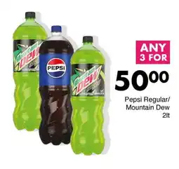 Save Pepsi Regular/ Mountain Dew offer