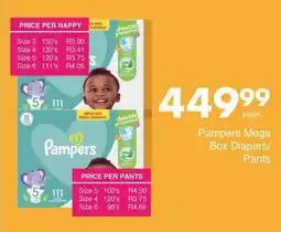 Save Pampers Mega Box Diapers/ Pants offer