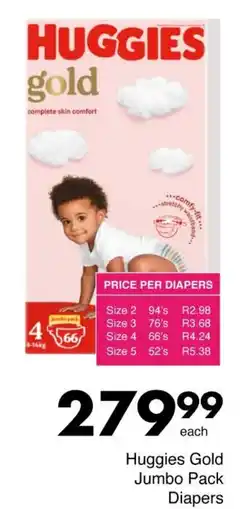 Save Huggies Gold Jumbo Pack Diapers offer