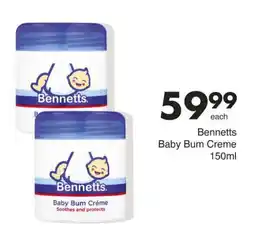 Save Bennetts Baby Bum Creme offer