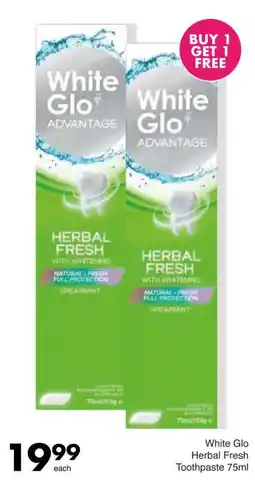 Save White Glo Herbal Fresh Toothpaste offer