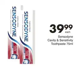 Save Sensodyne Cavity & Sensitivity Toothpaste offer