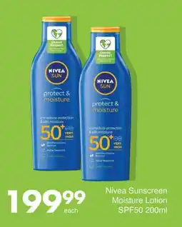 Save Nivea Sunscreen Moisture Lotion SPF50 offer