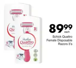 Save Schick Quattro Female Disposable Razors offer