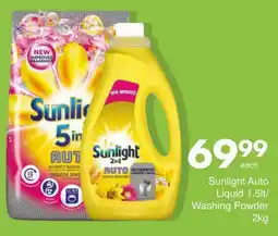 Save Sunlight Auto Liquid/ Washing Powder offer