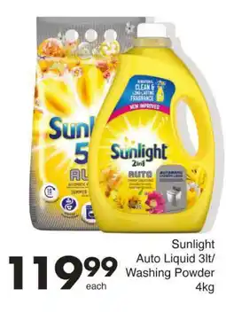 Save Sunlight Auto Liquid/ Washing Powder offer