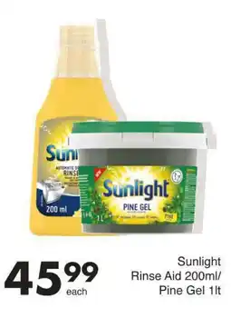 Save Sunlight Rinse Aid/ Pine Gel offer