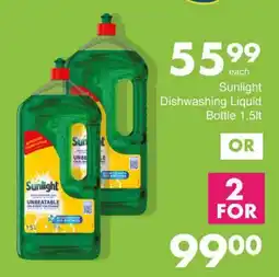 Save Sunlight Dishwashing Liquid Bottle offer