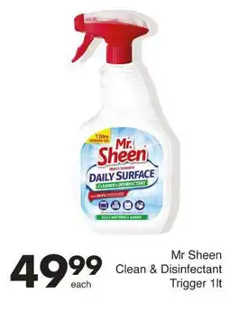 Save Mr Sheen Clean & Disinfectant Trigger offer