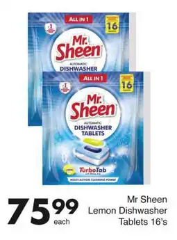 Save Mr Sheen Lemon Dishwasher Tablets offer