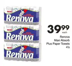 Save Renova Maxi Absorb Plus Paper Towels offer