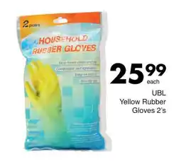 Save UBL Yellow Rubber Gloves offer