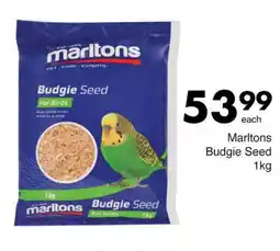 Save Marltons Budgie Seed offer