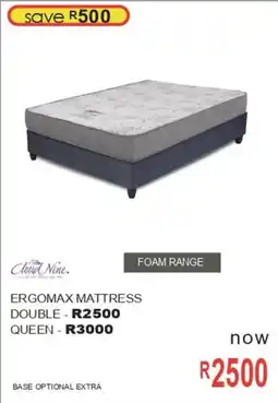 Furn 4 U Cloud Nine Ergomax Mattress Double offer