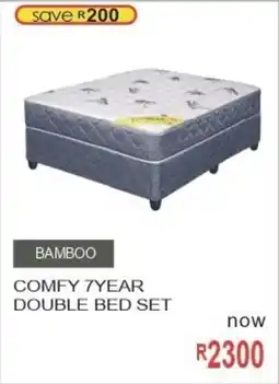 Furn 4 U Bamboo comfy 7 year double bed set offer