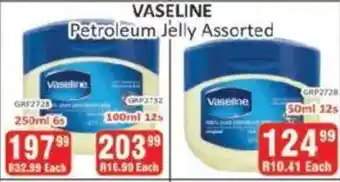 Vaseline Petroleum Jelly Assorted