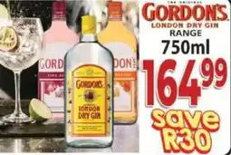 Supa Store Gordon's london dry gin offer