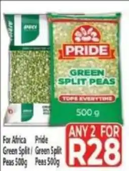 Supa Store For Africa Green Split Peas/ Pride Green Split Peas offer