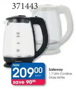 Clicks Safeway Cordless Glass Kettle offer