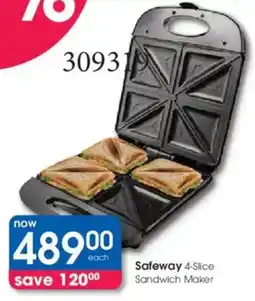 Clicks Safeway 4-Slice Sandwich Maker offer