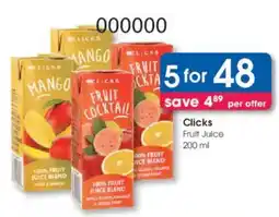 Clicks Clicks Fruit Juice offer