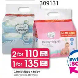 Clicks Clicks Made 4 Baby Baby Wipes offer