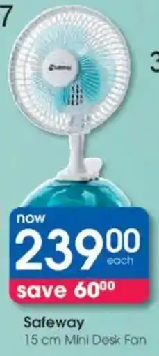 Clicks Safeway Mini Desk Fan offer