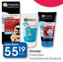 Clicks Garnier PureActive Facial Skincare Products offer