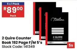 Africa Cash and Carry 2 Quire Counter Book 192 Page F/M offer