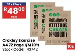 Africa Cash and Carry Croxley Exercise A4 72 Page I/M offer