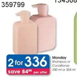 Clicks Monday Shampoo or Conditioner offer