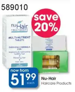 Clicks Nu-Hair Haircare Products offer