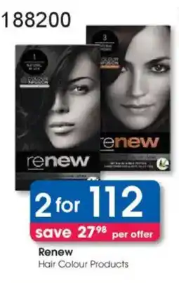 Clicks Renew Hair Colour Products offer