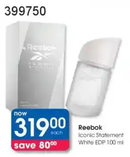 Clicks Reebok Iconic Statement White EDP offer