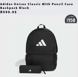 Tekkie Town Adidas Unisex Classic With Pencil Case Backpack Black offer