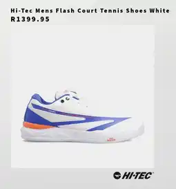 Tekkie Town Hi-Tec Mens Flash Court Tennis Shoes White offer