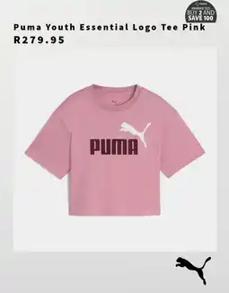 Tekkie Town Puma Youth Essential Logo Tee Pink offer