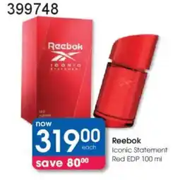 Clicks Reebok Iconic Statement Red EDP offer