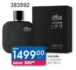 Clicks Lacoste L.12.12 Noir EDT offer