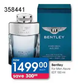 Clicks Bentley For Men Azure EDT offer