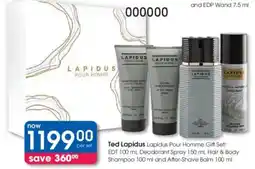 Clicks Ted Lapidus Lapidus Pour Homme Gift Set offer
