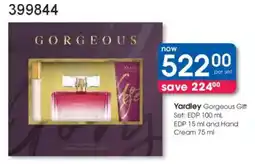 Clicks Yardley Gorgeous Gift Set offer