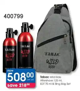 Clicks Tabac Wild Ride Aftershave, EDT & Sling Bag Set offer